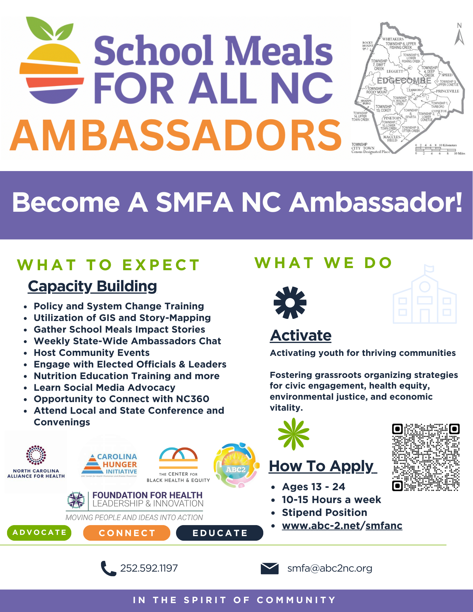 Become a SMFA NC Ambassador! Ages 13-24, 10-15 hours a week for a stipend position. How to Apply: abc-2.net/smfanc